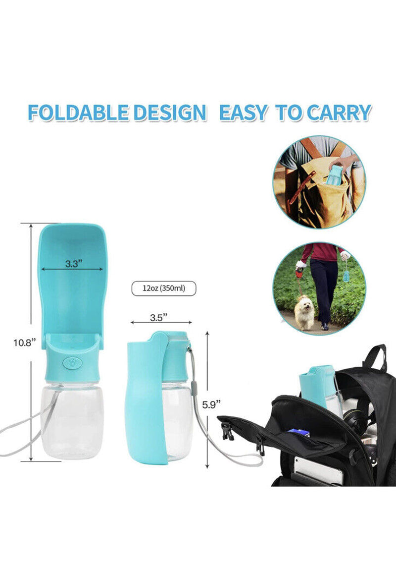 YWFAYNA Portable Dog Water Bottle , Foldable Pet Water Bottle for Walking with D