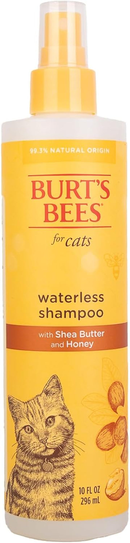 Cat Natural Waterless Shampoo with Apple and Honey | Cat Waterless Shampoo Spray | Easy to Use Cat Dry Shampoo for Fresh Skin and Fur without a Bath | Made in the USA, 10 Oz